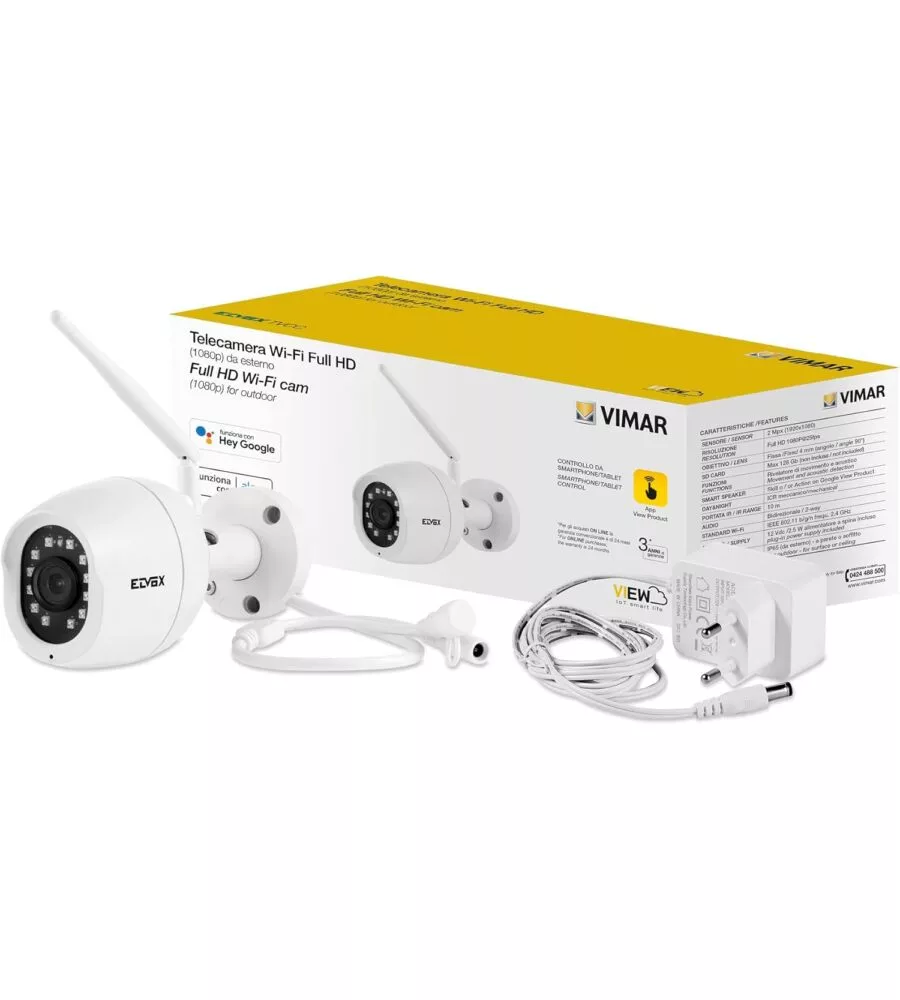Telecamera Wifi Bullet "46237.040A" da esterno con rilevatore di movimento
